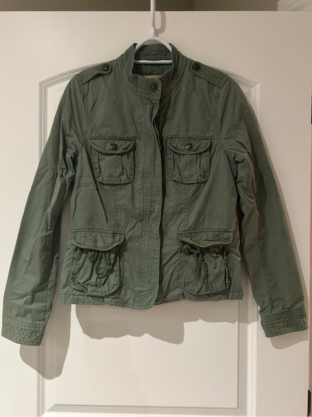 100% Cotton Old Navy Olive Utility Jacket for Women